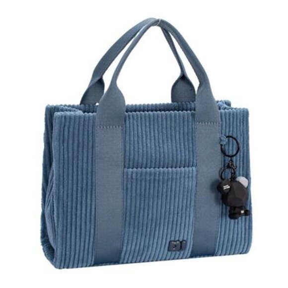 David Jones Corduroy Handbag Bag with Charm Detail - Picture 1 of 4